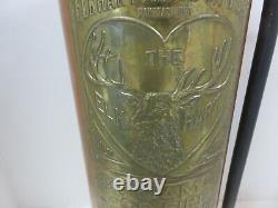 Vintage/antique Elkhart Brass/copper Soda-acid Fire Extinguisher 100yrs. Old++