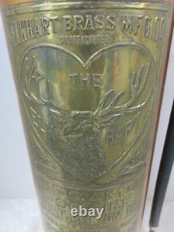 Vintage/antique Elkhart Brass/copper Soda-acid Fire Extinguisher 100yrs. Old++