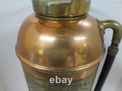 Vintage/antique Elkhart Brass/copper Soda-acid Fire Extinguisher 100yrs. Old++