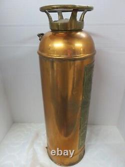 Vintage/antique Elkhart Brass/copper Soda-acid Fire Extinguisher 100yrs. Old++