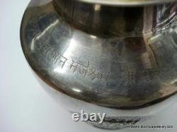 Vintage antique collectible old silver pot for abhishek in jain temple india