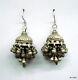 Vintage antique ethnic tribal old silver dangle earrings jumke earrings