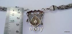 Vintage antique tribal old silver necklace pendant chain belly dance jewelry