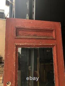 Vintage c1890 farm house glass entrance door 80/32.25/1.75 old glass 24/20