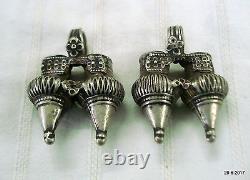 Vintage ear plug antique tribal old silver ear plug earrings traditional jewelle