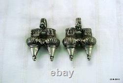 Vintage ear plug antique tribal old silver ear plug earrings traditional jewelle