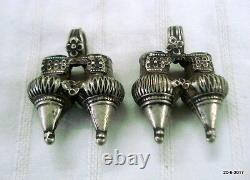 Vintage ear plug antique tribal old silver ear plug earrings traditional jewelle