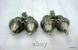 Vintage ear plug antique tribal old silver ear plug earrings traditional jewelle