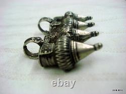 Vintage ear plug antique tribal old silver ear plug earrings traditional jewelle