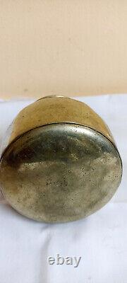 Vintage old Antique Brass Bronze Pooja Holy Water Pot Sombu Lota Rich Patina E73