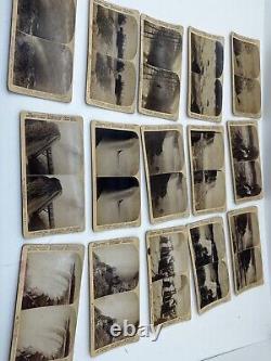 Vintage old Antique Stereoview Card Photos