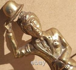 Vintage old Retro Antique Brass Figurine DecorativeDisplay 7.5 Charlie Chaplin