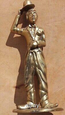 Vintage old Retro Antique Brass Figurine DecorativeDisplay 7.5 Charlie Chaplin