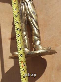 Vintage old Retro Antique Brass Figurine DecorativeDisplay 7.5 Charlie Chaplin