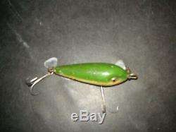 Vintage old early antique wood jim donaly fishing lure in box newark new jersey