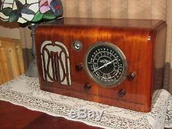 Vintage old wood antique tube radio Air Castle 1938 Hard to find