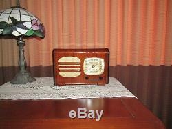 Vintage old wood antique tube radio Lafayette Mdl JA-1 ust Restored