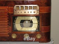 Vintage old wood antique tube radio ZENITH model 6S527 Super nice