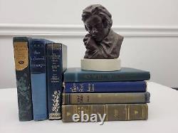 Vintage set of old antique books for display or reading some first 1st editions