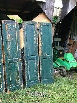 Vtg 1 Pair 1800's Old Wooden Window Shutters Architectural Salvage 63 X 14.5