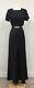 Vtg 1930's Glamorous Old Hollywood Black Satin Long DRESS Formal Evening GOWN