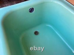 Vtg Mid Century Deco Jadeite Ming Green Bathroom Set Old Tub Sink Toilet 123-21E