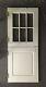 Vtg Solid Wood Dutch Door 6 Lite 32x77 Shabby Cottage Entryway Old 495-20E