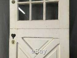 Vtg Solid Wood Dutch Door 9 Lite 78x34 Shabby Cottage Chic Old Entryway 46-20E