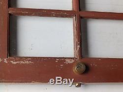Vtg Solid Wood Dutch Door 9 Lite Top Old Shabby Cottage Exterior Entry 522-16