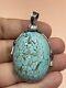 Wonderful antique Tibetan unique turquoise stone old Silver pendant