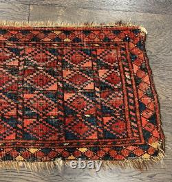 Wonderful old antique Turkmen Ersari 1.3x4.2 ft