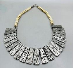 Wonderful unique Antique vintage, Stunning Silver Unique old necklace