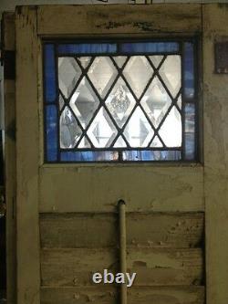 Wooden Shutters Old Vintage Antique With Leaded Stained Glass