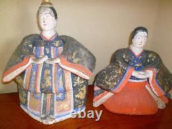 Wooden old Hina dolls (41cm) Hina dolls Dairi Hina Pair of items Antiques