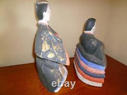 Wooden old Hina dolls (41cm) Hina dolls Dairi Hina Pair of items Antiques