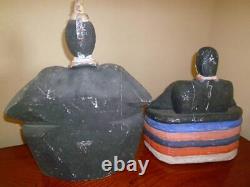 Wooden old Hina dolls (41cm) Hina dolls Dairi Hina Pair of items Antiques