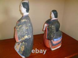 Wooden old Hina dolls (41cm) Hina dolls Dairi Hina Pair of items Antiques